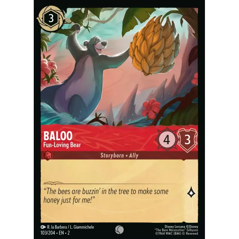 Lorcana: Rotf - 103/216 - Baloo - Fun-loving Bear [foil]