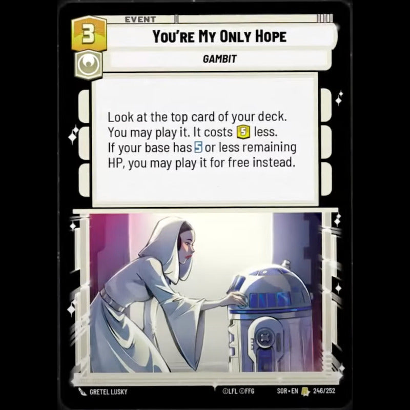 Star Wars Tcg: Sor - 246/268 - You're My Only Hope [foil]