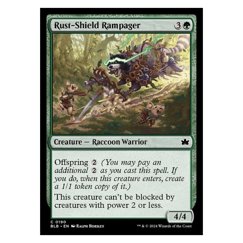 Mtg: Bloomburrow - 190 - Rust-shield Rampager [foil]