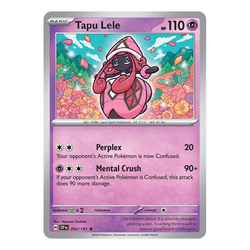 Pokémon Tcg: Surging Sparks - 092/191 - Tapu Lele [reverse]