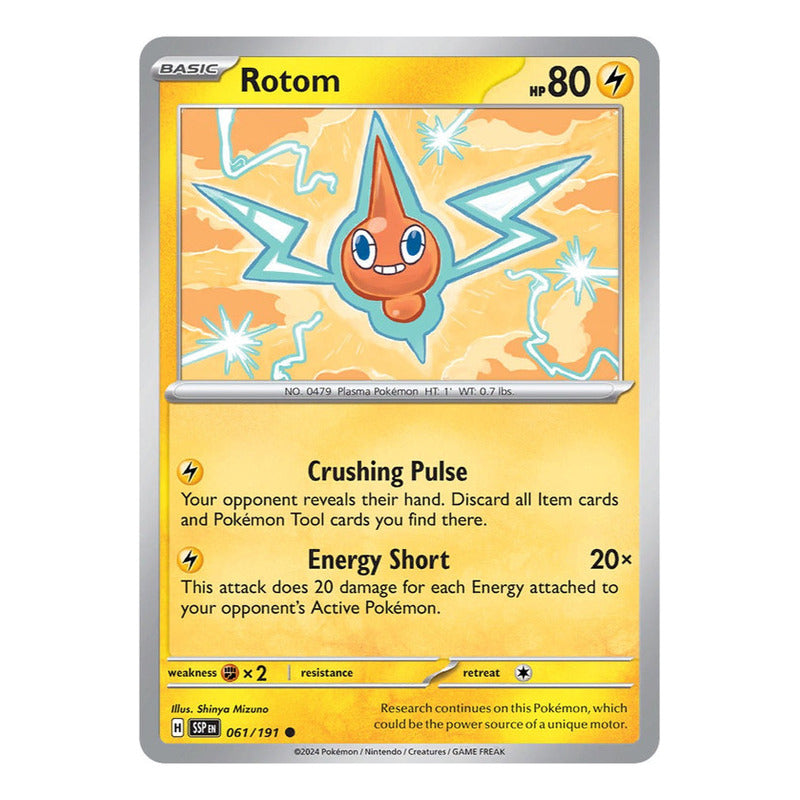 Pokémon Tcg: Surging Sparks - 061/191 - Rotom [reverse]