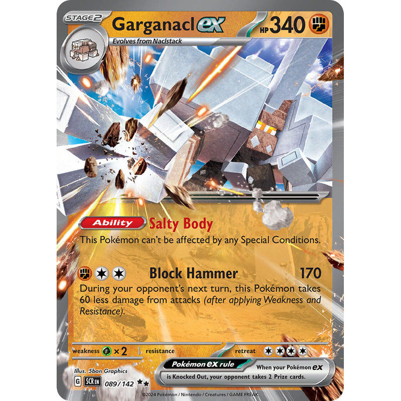 Pokémon Tcg: Stellar Crown - 089/142 - Garganacl Ex