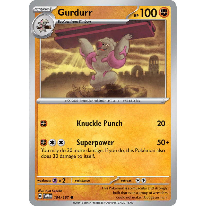 Pokémon Tcg: Twilight Masq - 104/167 - Gurdurr