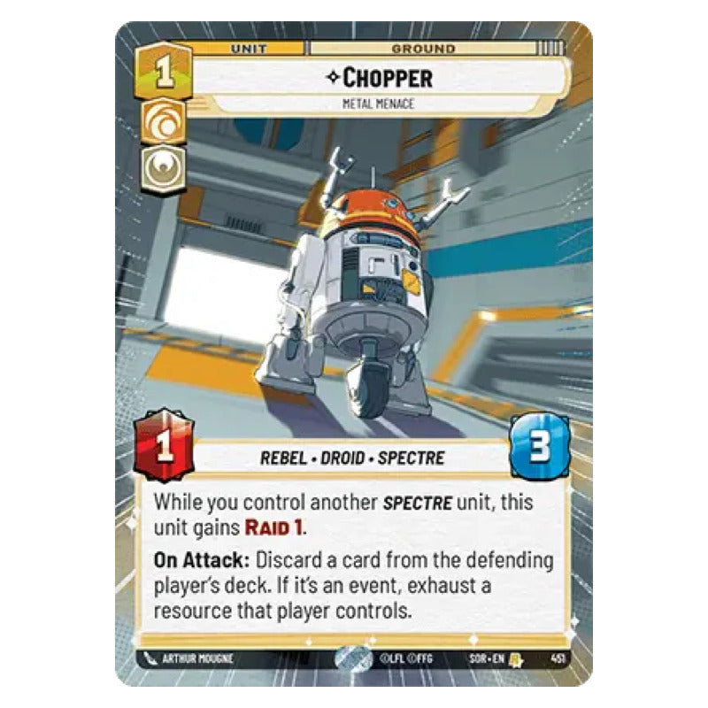 Star Wars Tcg: Sor - 451 - Chopper [hyperspace Foil]