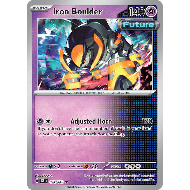 Pokémon Tcg: Stellar Crown - 071/142 - Iron Boulder (holo)