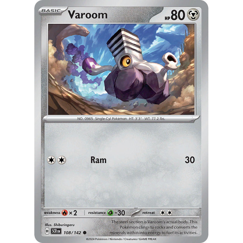 Pokémon Tcg: Stellar Crown - 108/142 - Varoom [reverse]