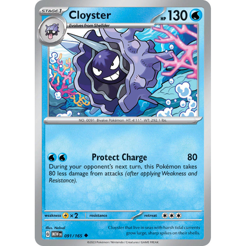 Pokémon Tcg: 151 - 091/165 - Cloyster