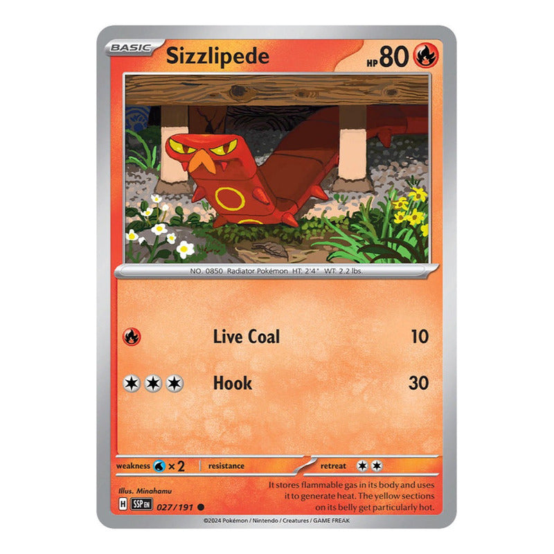 Pokémon Tcg: Surging Sparks - 027/191 - Sizzlipede [reverse]