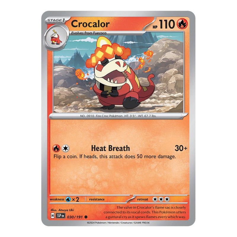 Pokémon Tcg: Surging Sparks - 030/191 - Crocalor [reverse]