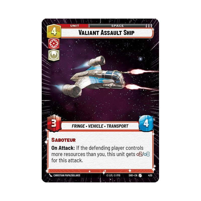 Star Wars Tcg: Sotg - 420 - Valiant Assault Shi [hyperspace]