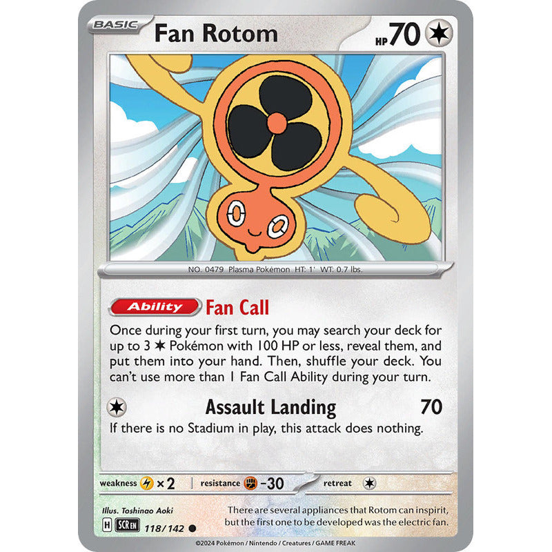 Pokémon Tcg: Stellar Crown - 118/142 - Fan Rotom [reverse]