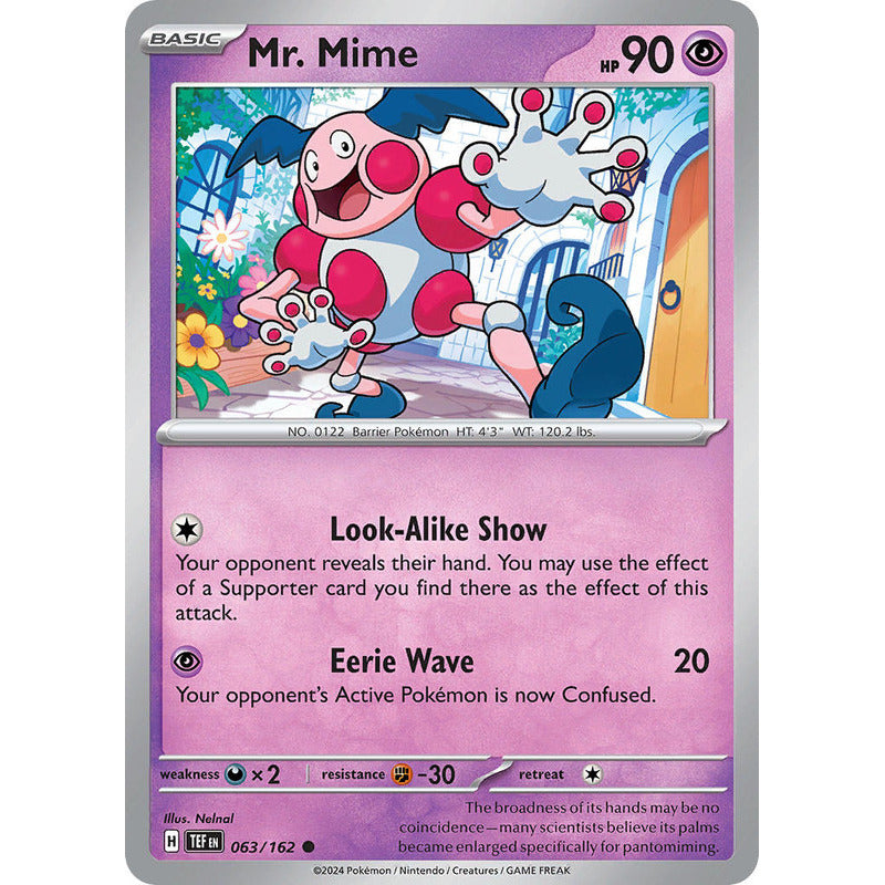 Temporal Forces - 063/162 - Mr. Mime (reverse)