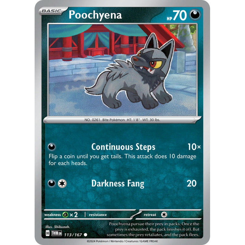 Pokémon Tcg: Twilight Masq - 113/167 - Poochyena [reverse]