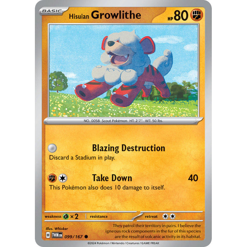 Pokémon Tcg: Twilight Masq - 099/167 - Hisuian Growlithe