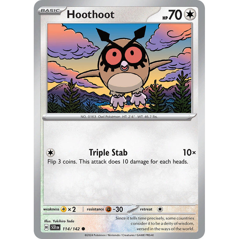 Pokémon Tcg: Stellar Crown - 114/142 - Hoothoot