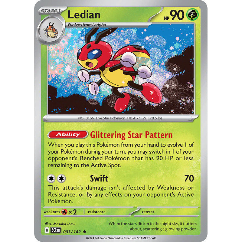 Pokémon Tcg: Stellar Crown - 003/142 - Ledian (holo)