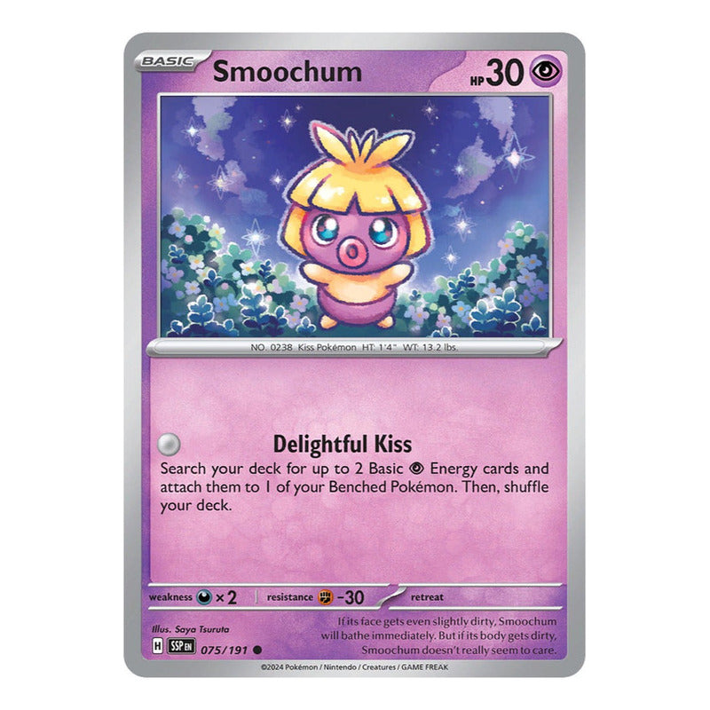 Pokémon Tcg: Surging Sparks - 075/191 - Smoochum [reverse]