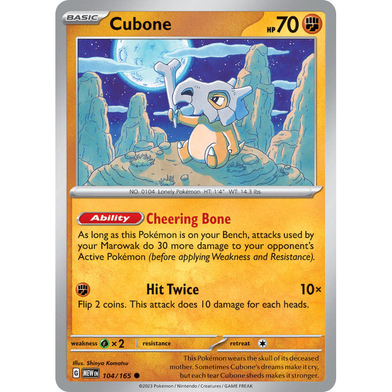 Pokémon Tcg: 151 - 104/165 - Cubone [reverse]