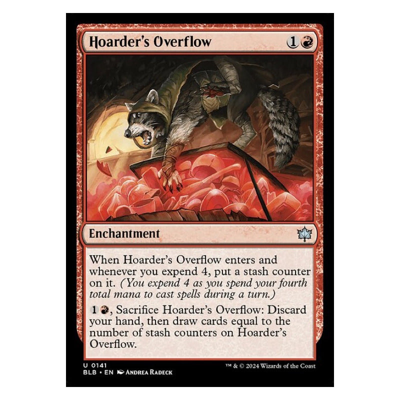 Mtg: Bloomburrow - 141 - Hoarder's Overflow [foil]