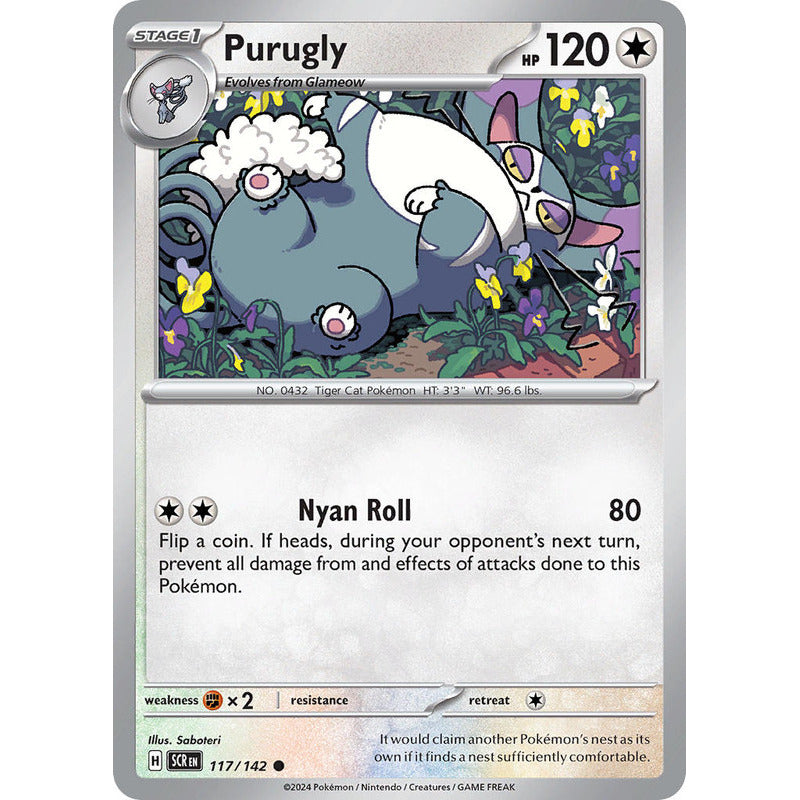 Pokémon Tcg: Stellar Crown - 117/142 - Purugly [reverse]