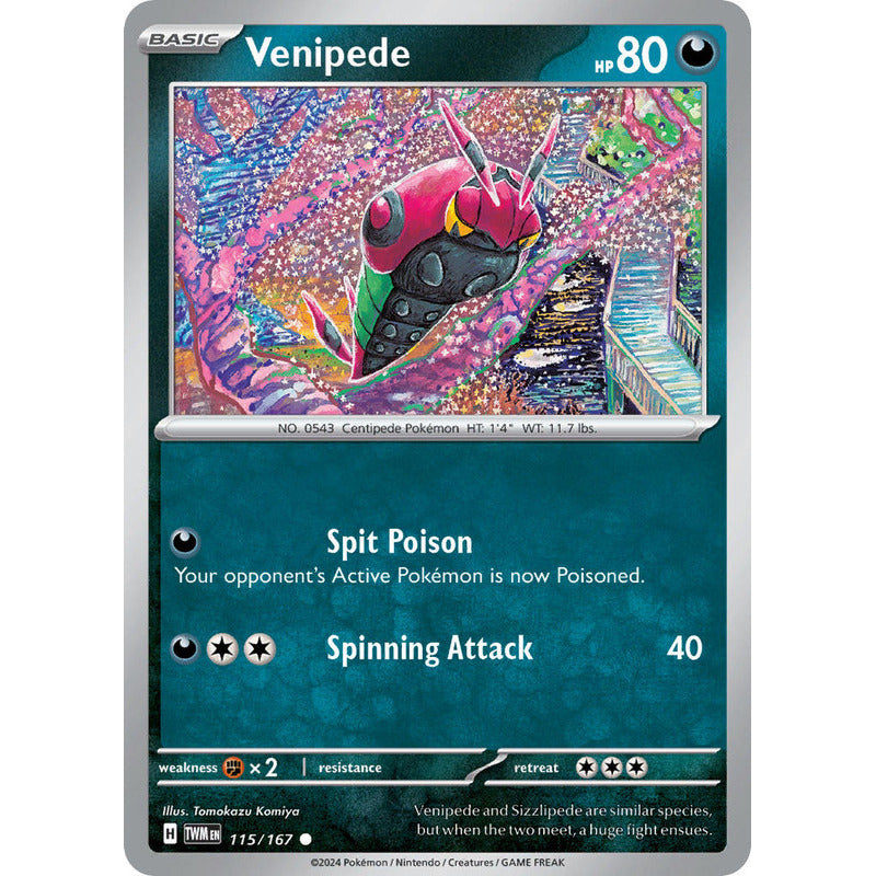 Pokémon Tcg: Twilight Masq - 115/167 - Venipede