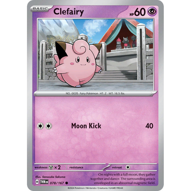 Pokémon Tcg: Twilight Masq - 078/167 - Clefairy [reverse]