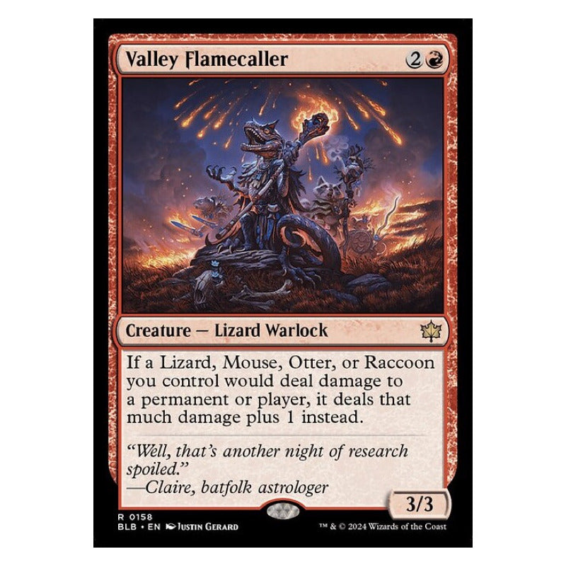 Mtg: Bloomburrow - 158 - Valley Flamecaller [foil]