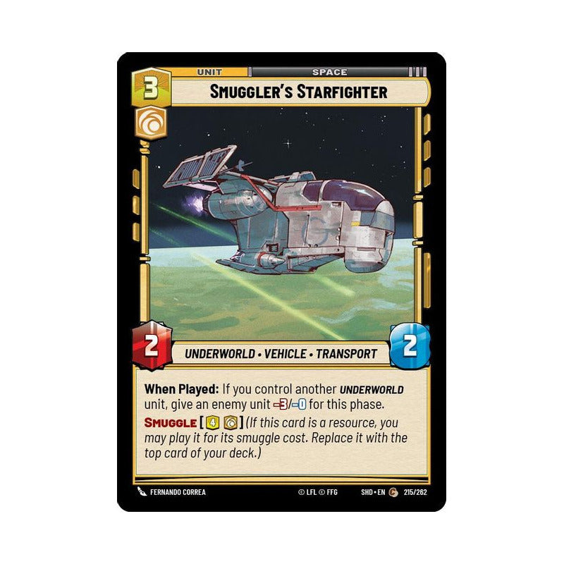 Star Wars Tcg: Sotg - 215/262 - Smuggler's Starfighte [foil]