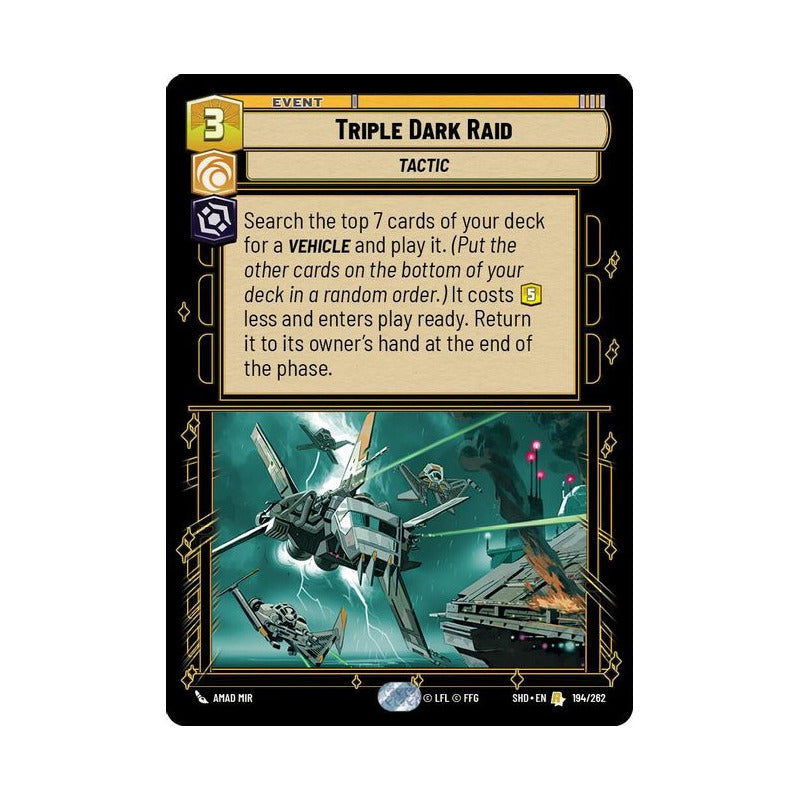 Star Wars Tcg: Sotg - 194/262 - Triple Dark Raid (r) [foil]