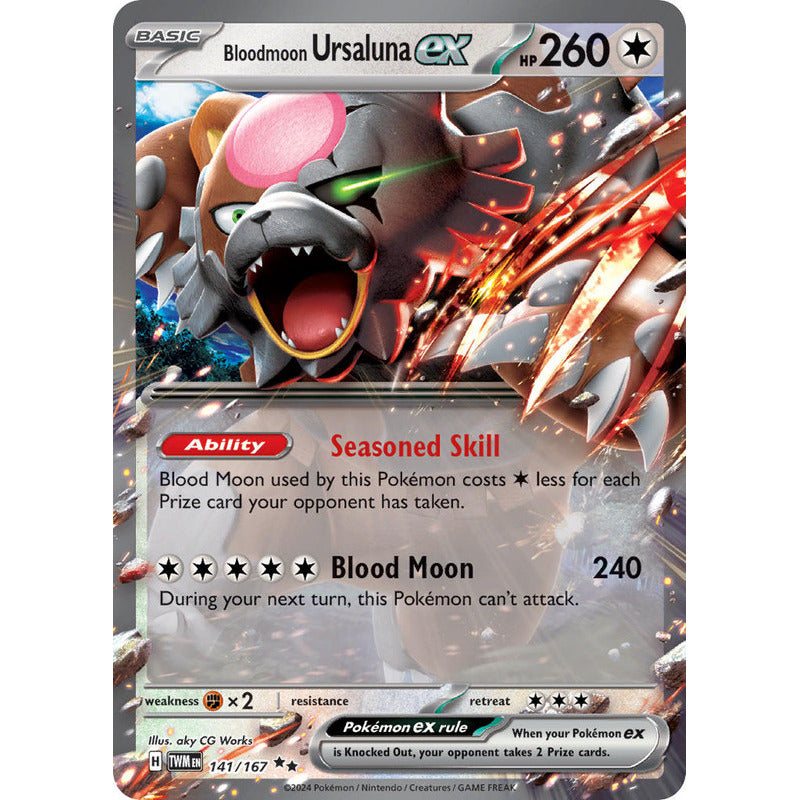 Pokémon Tcg: Twilight Masq - 141/167 - Bloodmoon Ursaluna Ex