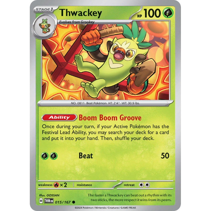 Pokémon Tcg: Twilight Masq - 015/167 - Thwackey