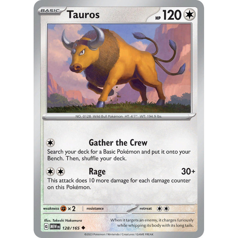 Pokémon Tcg: 151 - 128/165 - Tauros