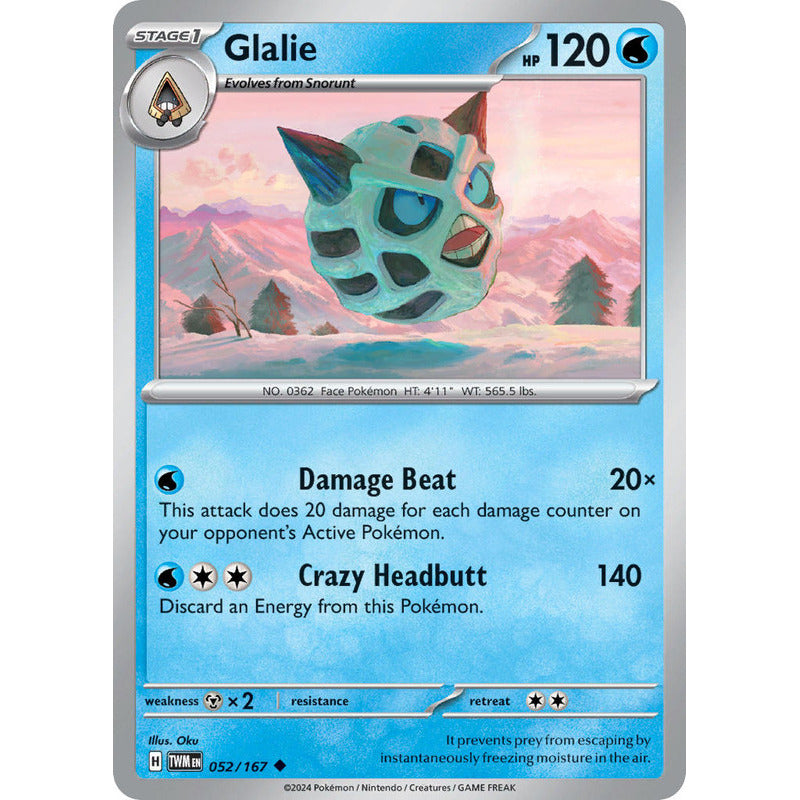 Pokémon Tcg: Twilight Masq - 052/167 - Glalie [reverse]