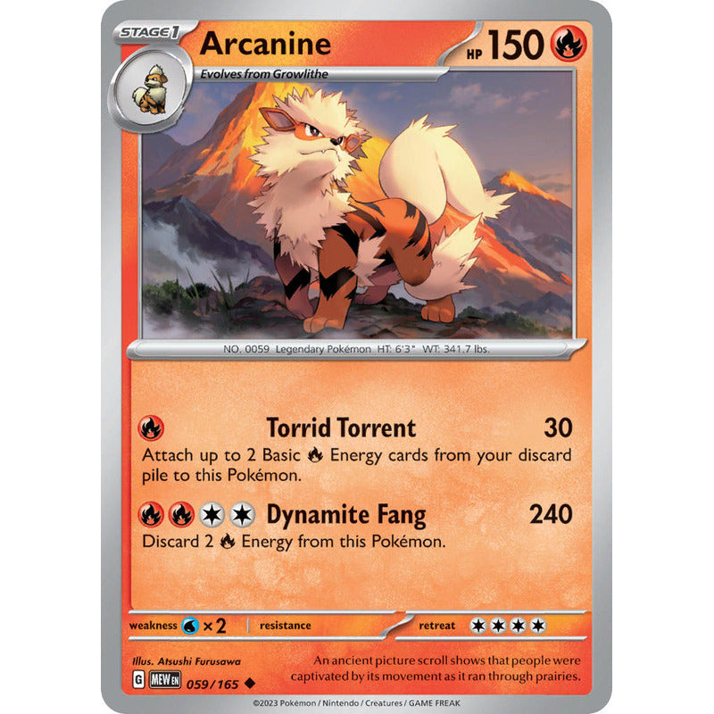 Pokémon Tcg: 151 - 059/165 - Arcanine [reverse]