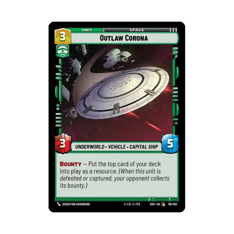 Star Wars Tcg: Sotg - 116/262 - Outlaw Corona [foil]