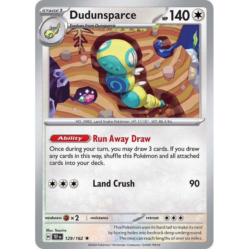 Temporal Forces - 129/162 - Dudunsparce (holo)