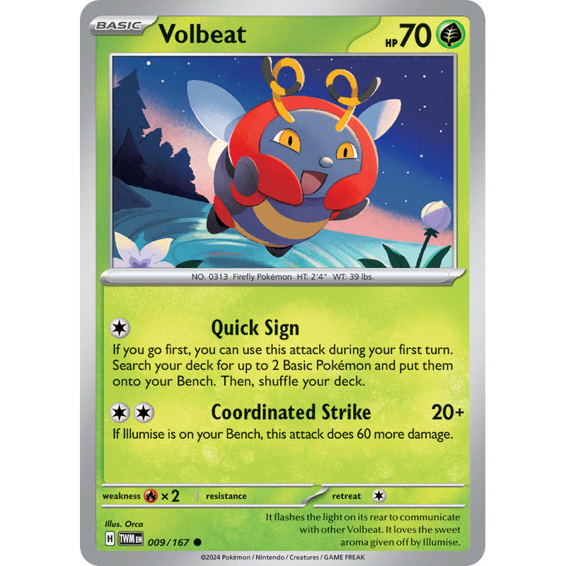 Pokémon Tcg: Twilight Masq - 009/167 - Volbeat [reverse]