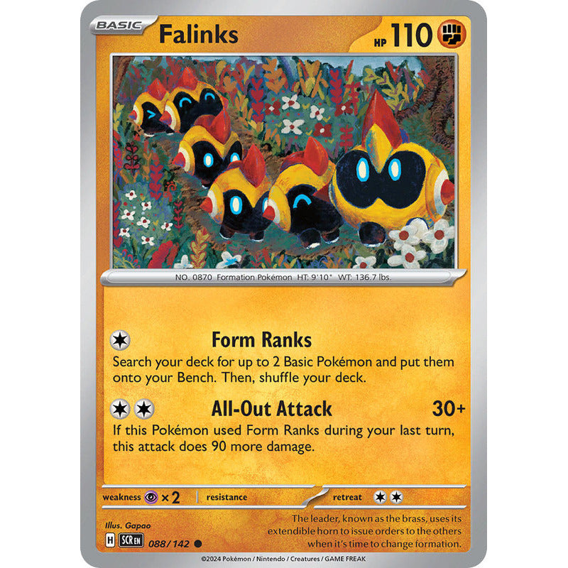 Pokémon Tcg: Stellar Crown - 088/142 - Falinks [reverse]