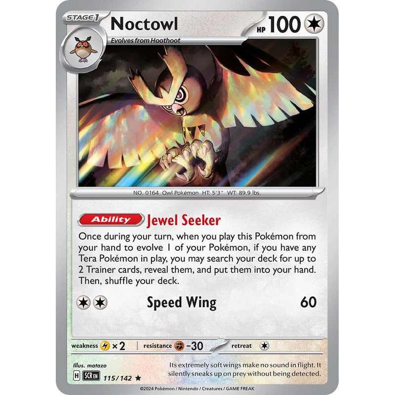 Pokémon Tcg: Stellar Crown - 115/142 - Noctowl [reverse]