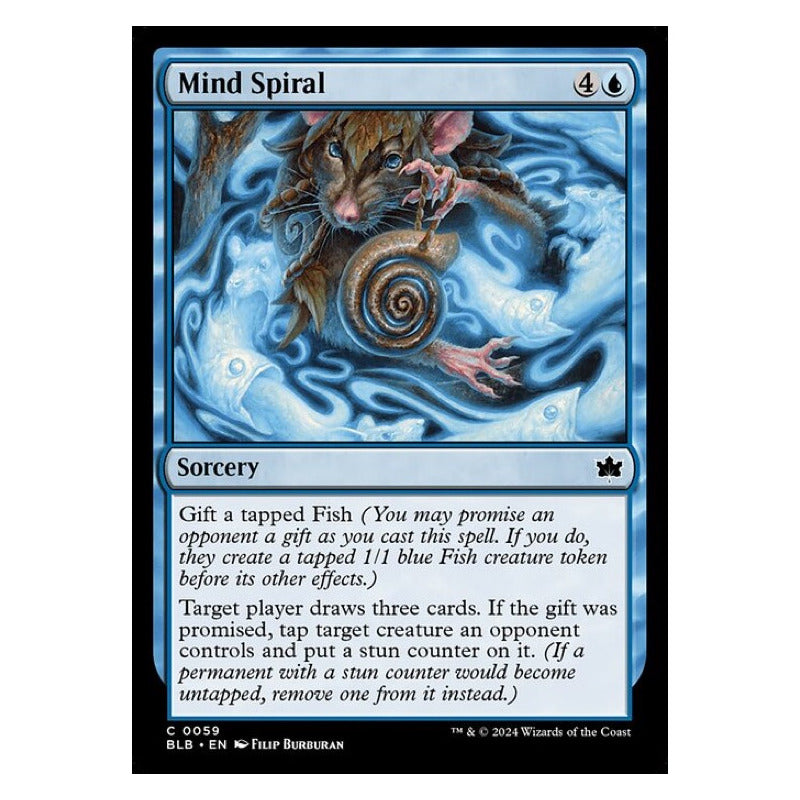 Mtg: Bloomburrow - 059 - Mind Spiral [foil]