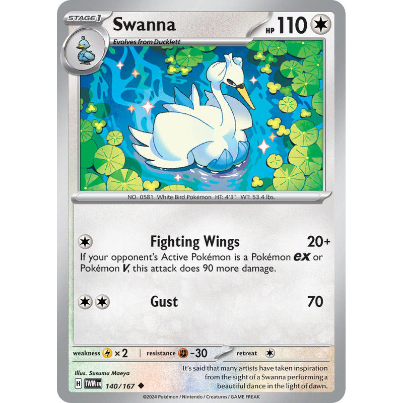 Pokémon Tcg: Twilight Masq - 140/167 - Swanna