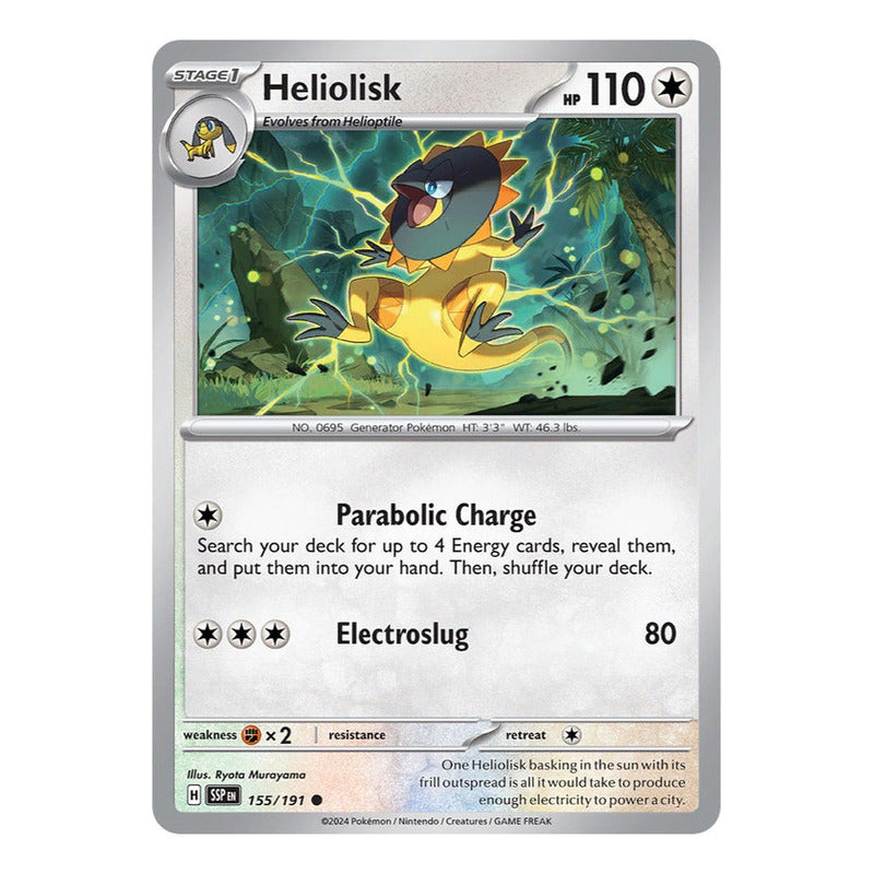 Pokémon Tcg: Surging Sparks - 155/191 - Heliolisk [reverse]