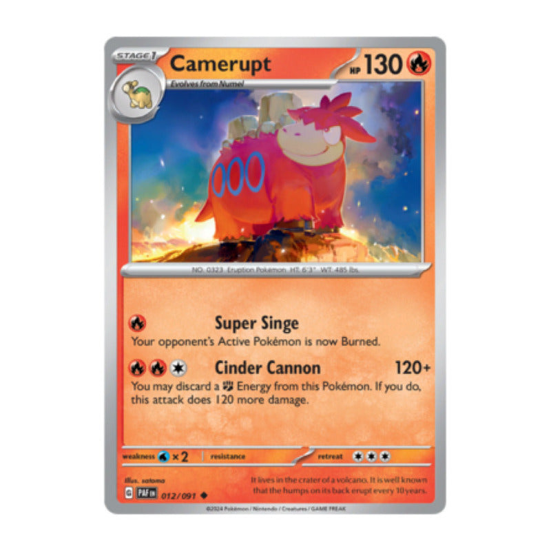 Paldean Fates - 12/091 - Camerupt (reverse)