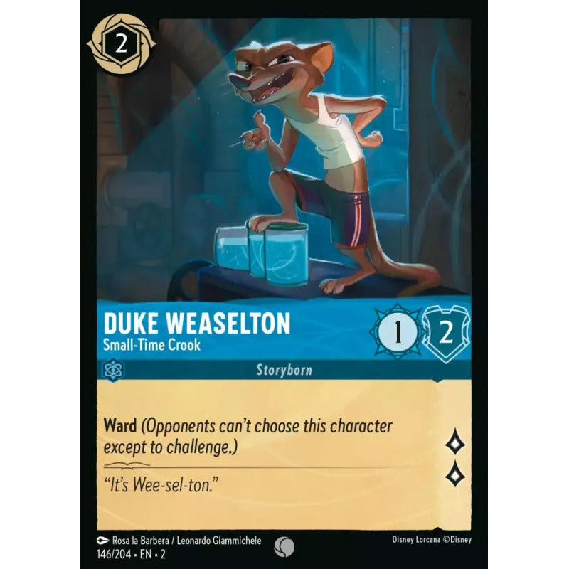 Lorcana: Rotf - 146/216 - Duke Weaselton - Small-time Crook