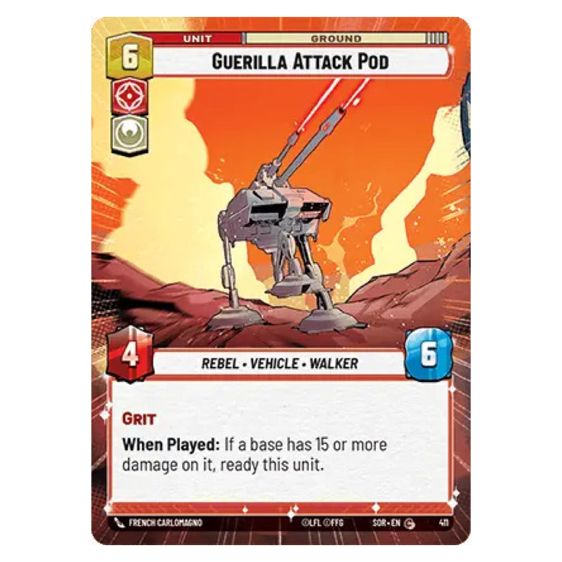 Star Wars Tcg: Sor - 411 - Guerilla Attack [hyperspace Foil]