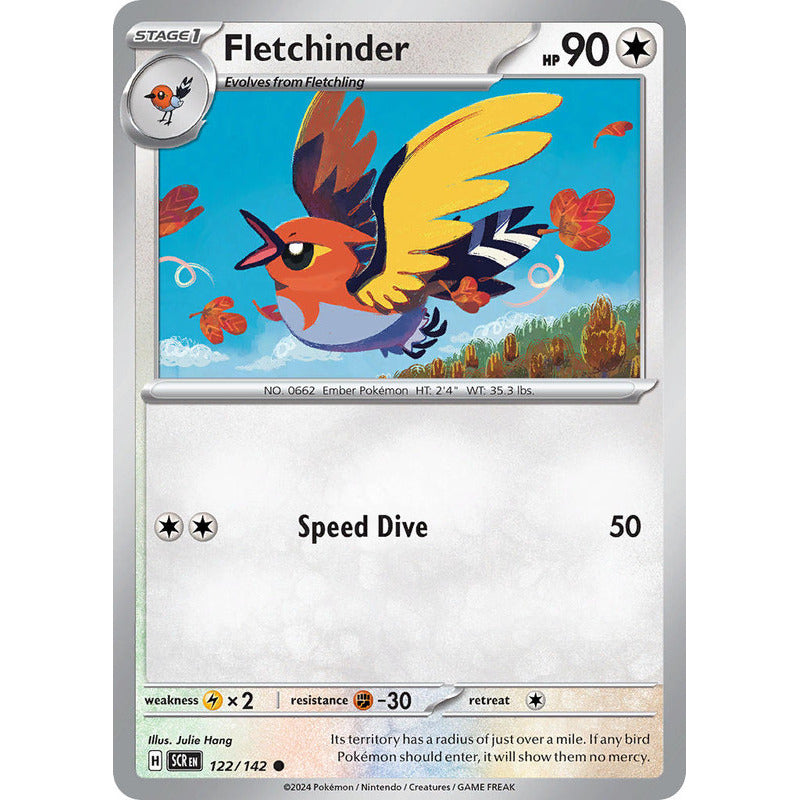 Pokémon Tcg: Stellar Crown - 122/142 - Fletchinder [reverse]