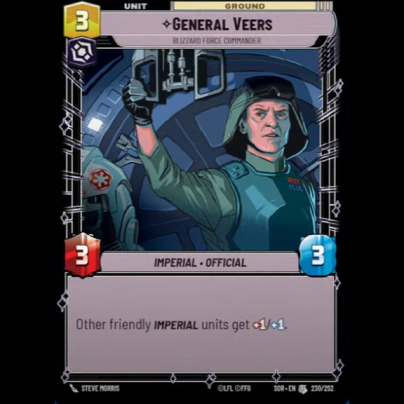 Star Wars Tcg: Sor - 230/268 - General Veers [foil]