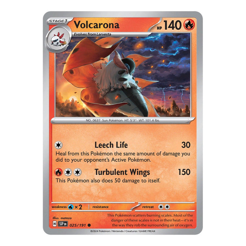 Pokémon Tcg: Surging Sparks - 025/191 - Volcarona