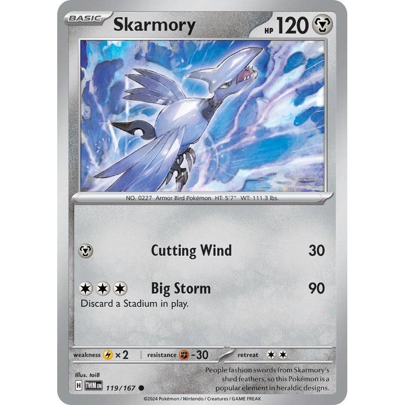 Pokémon Tcg: Twilight Masq - 119/167 - Skarmory [reverse]