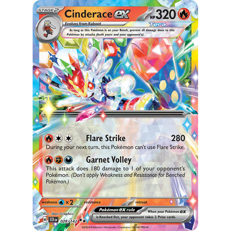 Pokémon Tcg: Stellar Crown - 028/142 - Cinderace Ex